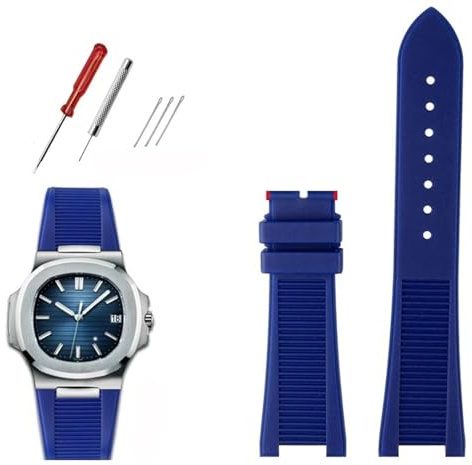 AXPTI Qualità FluoroSilicone Cinturino Per Patek Philippe Sport Elegante Nautilus Serie 5711/5712/5980 Impermeabile Cinturino Della Vigilanza Maschio