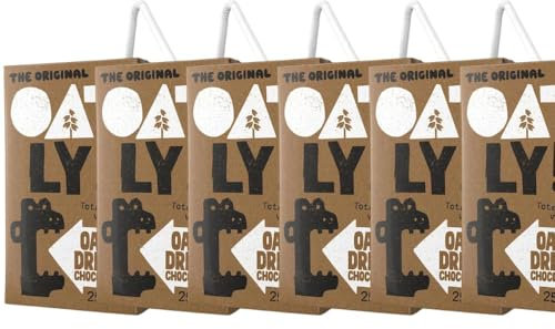 ~Oatlyy Original Chocolate Oat Drink 250ml Pack of 6 Vegan Plant Cocoa Drink Milk Dairy Alternative with Welari Thank You Card | (6pack) (1500ml)