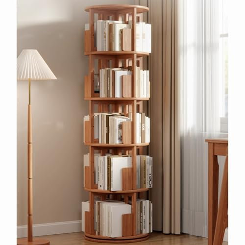 Moderner vertikaler bücherregalturm mehrschichtiges drehbares Um 360 bücherturm freistehend drehbar schmales Eckbücherregal für Moderne Wohnzimmer Platz sparen Stapelbar Für Zu Hause,Wohnzimmer,Büro(C