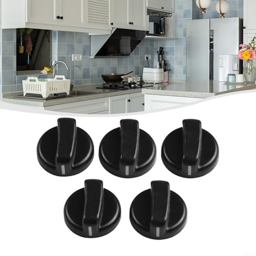 5 manopole per stufa a gas, 8 mm, adattatori per stufa, manopole di ricambio per fornelli, manopole di controllo della cottura per piano cottura da cucina
