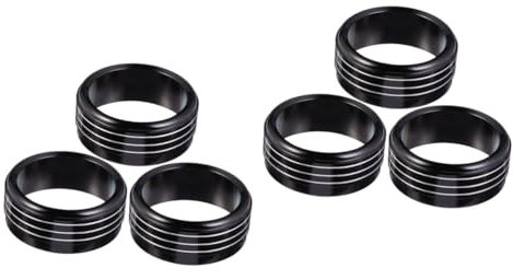 ULTECHNOVO 6stücke Air Condition Knopf-ringabdeckungen Für Auto Dekoration Passgenaue Ringe Für Klimaanlage Hochwertige Rutschfeste Oberfläche Für Xv