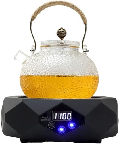 1100W Riscaldatore Elettrico Stufa Tea Maker Stufa In Ceramica Piastra Calda Elettrica Forno di Riscaldamento Caldaia Ad Acqua Multi-cooker Stufa del Tè 220V(Black+kettle)