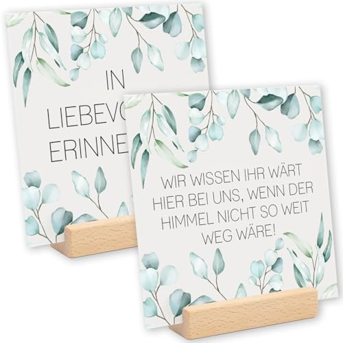 younikat Tafel Gedenken Hochzeit Verstorbene - Eukalyptus - dv1500