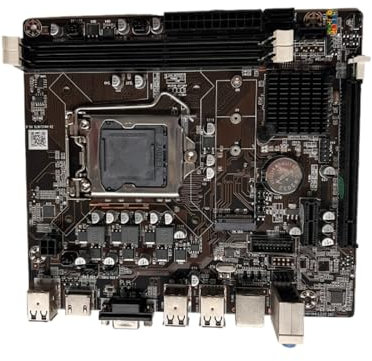 Rudiaoa Alte Prestazioni Motherboard Computer MicroATX H61 Scheda Madre Compatibile per I Processori Socket 1155 10 Porta USB