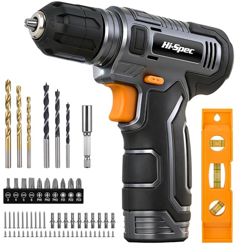 Hi-Spec Trapano Avvitatore 8V USB, Kit per Riparazioni, Grigio