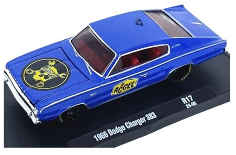 XUFQRAN Esposizione in miniatura Kit Modello Pressofuso In Lega Per Auto Dodge Charger In Scala 1:64 Simulazione Collezione Statica Ornamenti Collezione di veicoli simulati