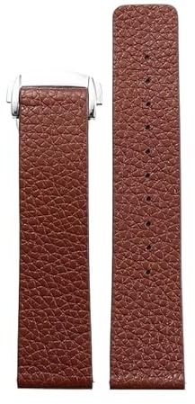 sooponu Schnellverschluss-Uhrenarmband aus Rindsleder für Omega-Lederarmband(Browns,21mm)