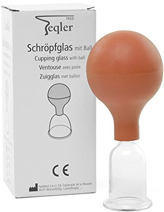 Teqler Schröpfglas mit Olive und Ball T-420003, Durchmesser: 3,5 cm