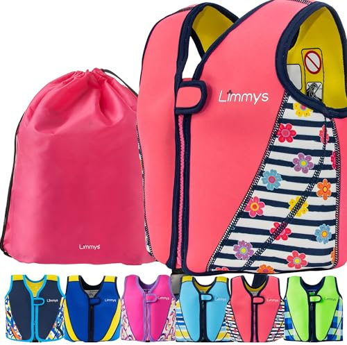 Limmys Premium Schwimmweste für Kinder – Moderne Schwimmhilfe für Jungen, Mädchen und Kleinkinder – Mit praktischer Tragetasche