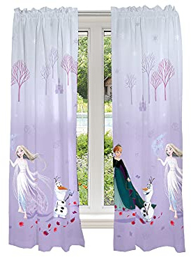 Disney Die Eiskönigin 2 Vorhänge für Kinderzimmer, 208,3 x 160 cm, offizielles Disney-Produkt Franco