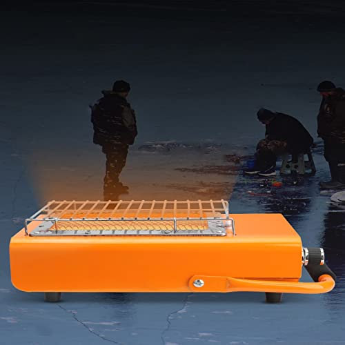 STCK Gas Heater, 2 in 1 Outdoor Heater Dual Fuel Propane or Butane Portable Gas Heater, 1.3kw Portable Gas Heater Outdoor Camping Fishing Caravan Outdoor Party(Orange) (Color : Yellow)