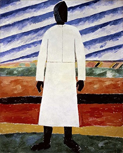 Feeling at home LEINWANDDRUCK im SCHATTENFUGENRAHMEN BAUER Malevich Kazimir - Abstrakt vertikale Kunstbilder im Holzrahmen cm_69_X_54