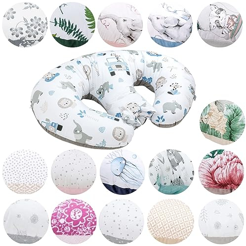 Bellochi Growing in style Stillkissen Zwillinge, Stillkissen XXL, Nursing Pillow - Schwangerschaftskissen, Stillkissen groß, Stillhörnchen Baby - Multifunktionale Zwillingsstillkissen Safari