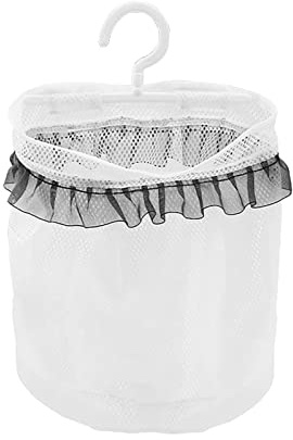 Yusheng Sac de rangement pour vêtements en maille – Sac à pinces à linge rotatif à 360 degrés avec crochet de suspension | Panier à linge en maille pour ranger les vêtements dans l'armoire et les