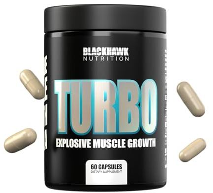Turbo Muscle Support Formula with Turkesterone & Beta Ecdysterone - Ideal Muscle Mass Synthesis to Improve Strength & Muscle Development – 60 Capsules Pack