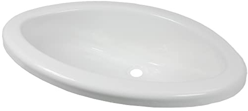 Einlegemulde Waschbecken Wohnmobil Wohnwagen Caravan Camping Boot 510 x 350 x150 mm oval weiß