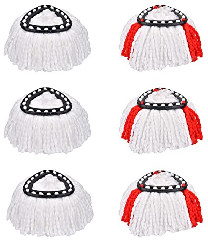 Latawon 6Pack Spin Mop Refill Replacement Head Compatible with Ocedar and Vileda,Mop Refills Microfiber, Deep Cleaning Machine Washable and Easy-to-Replace,Multicolor,38cm*38cm