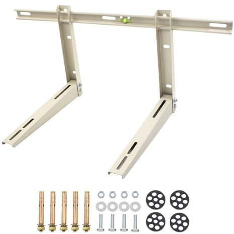 Yarssihha Mini staffa di montaggio a parete divisa per pompe di calore universali 7000-24000 BTU senza condotti per condizionatori d'aria senza condotto, supporto a parete regolabile resistente,