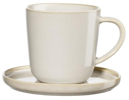 ASA coppa Espressotasse mit Unterteller, tofu D. 6 cm, H. 6 cm, 0,08 l.