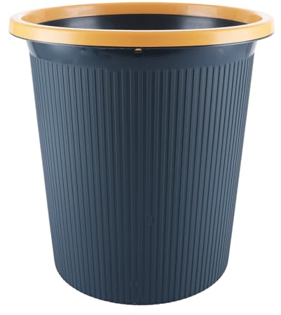 ASelected 16L Plastic Waste Paper Basket, Blue Round Small Trash Can Wastebasket Garbage Paper Bin For Kitchen Home, Bedroom, Bathroom, Cabinet, Office, Camping and Outdoor
