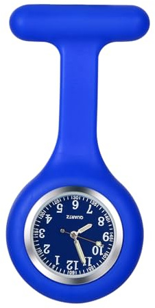OIDEA Krankenschwester Uhr Taschenuhr mit Silikonhülle: Analog Quarz Krankenschwesteruhr Zeiger mit Leuchtend Zifferblatt Pflegeuhr Ansteckuhr Geschenk für Damen Frauen