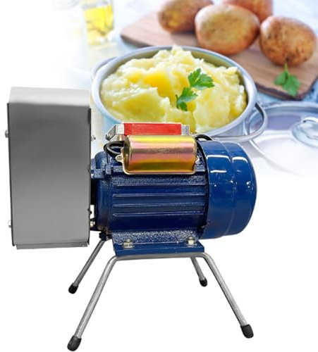 ZyKnaurral Schiacciapatate Elettrico, Albero e ingranaggio per frantoio per Patate in Acciaio Inossidabile da 750 W, Liscio e Delicato, Buon Gusto, Uscita 20-30 kg/h, risparmiando Tempo e Fatica