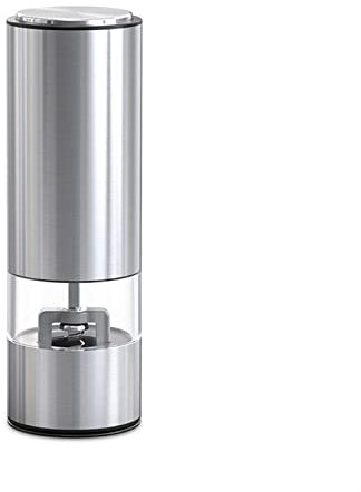 Juego de molinillo eléctrico de sal y pimienta automático con luz LED, mecanismo de molienda de cerámica de grosor ajustable, molinillo de especias de cocina para cocinar molinillo de pimienta a pilas