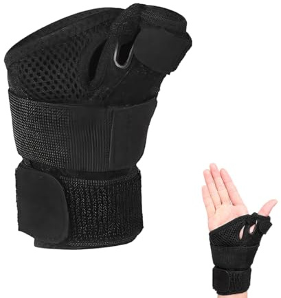 JAWUZ Schwarz daumenbandage bandage daumensattelgelenk Ergonomische Daumenbandage Atmungsaktive Daumenorthese bei Arthrose Sehnenscheidenentzündung