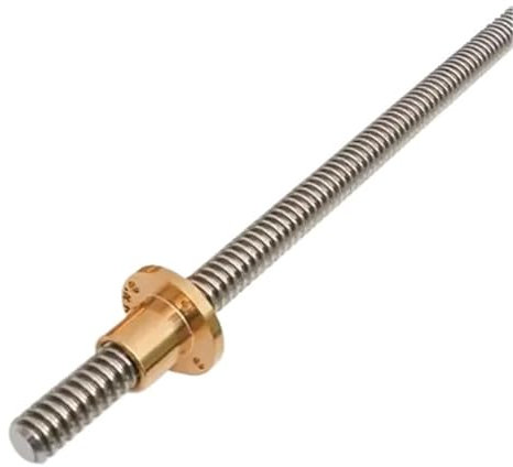 Vite a ricircolo di sfere CNC a movimento lineare Vite di comando T20 Motore passo-passo for stampante 3D trapezoidale con dado 100-1000mm Passo 4mm(650mm)