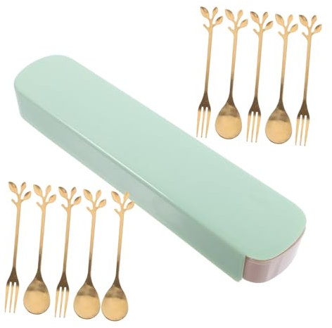 CIYODO Couverts à Gâteau Acier Inoxydable Fourchette à Salade Cuillère à Dessert Multifonction Ustensiles Pour Desserts Et Apéritifs
