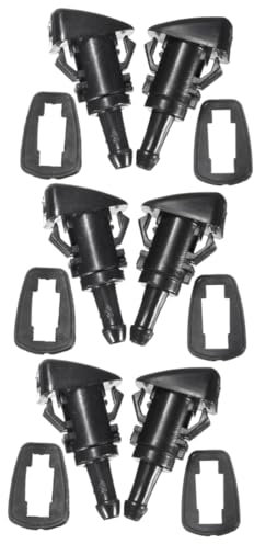 Cabilock 3 Paires Fournitures Automobiles Buse Essuie-glaces Devant Pour Nettoyage Vaporisateur Pare-brise Rondelle Voiture Garnitures De Lave-glace Kit De Gicleurs De Lave-glace Abdos Noir