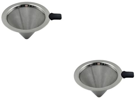 NTALJC Filtre À Café Réutilisable en Acier Inoxydable 2 Pièces Doseur À Café Individuel 101 X 80 Mm
