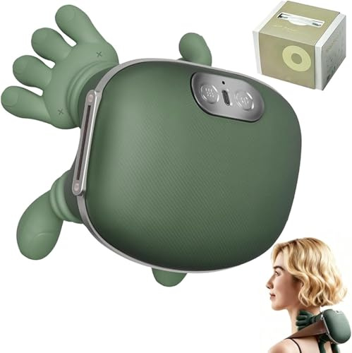 Neck Massager with Hands, Back Massager with Heat, Deep Tissue 4D Kneading Massage, Portable Wireless Electric Shoulder Massager for Pain Relief, 3 Massage Settings, Gifts for Dad Mom (B)