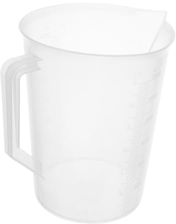 Toyvian Jarra Medidora de Aceite Grande con Asa Antiescaldaduras Transparente para Medición Precisa Vaso Medidor Multiusos para Líquidos y Uso Taller