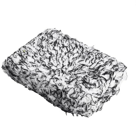 Esponja de microfibra de felpa súper absorbente para lavado de coche, 22 x 15,5 x 5 cm, para limpieza de vehículos y hogares, color gris