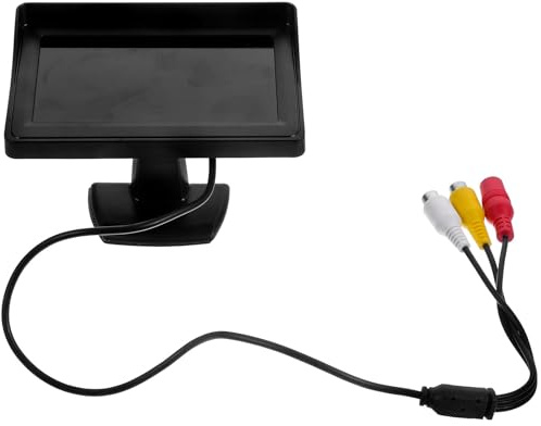 CVUTOVO Display Screen for Van 4.3 Inch with Dual AV Input, Parking Monitor with 300 cd/m² Brightness for Reversing Camera Use