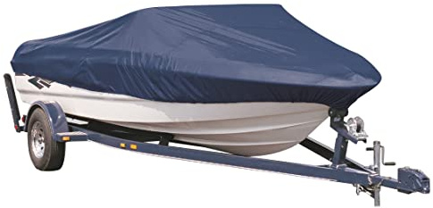 Bootsabdeckung XS 4,25–4,90 m – Marineblaue Persenning für Motorboot, Sportboot & Anglerboot | Wasserabweisend, UV-beständig & Winterfest | Robuste Bootshülle für ganzjährigen Schutz