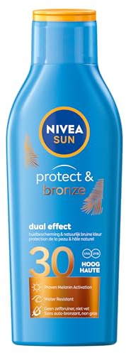 NIVEA SUN Lait solaire activateur de bronzage Protect & Bronze FPS 30 (1 x 200 ml), crème solaire avec protection UVA/UVB pour un hâle naturellement bronzé