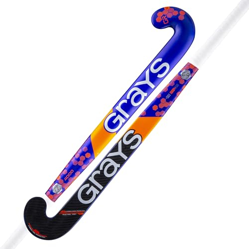 Grays GR4000 Dynabow Micro Junior Hockeyschläger, Blau und Rot, 35