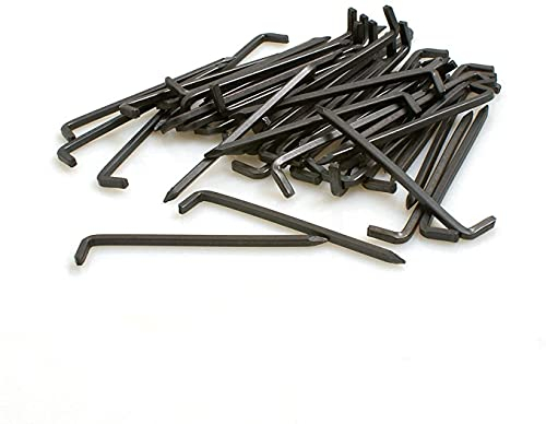 Design61 Lot de 50 crochets pour console en acier - Fil carré - Diamètre : 2,5 x 50 mm - En fer