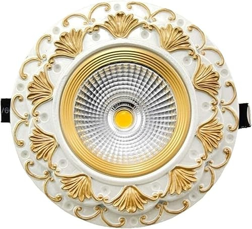 Recessed Lighting Housing Trim Kits 3W/5W European-Style Led Recessed Downlight Spotlight COB Downlight Ceiling Light Hole Light Opening Embedded Integrated Spotlight HOB(Color:4000k Nature Light_5w)