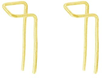 Minimalistische Doppel-Piercing-Ohrringe für Damen, Mädchen, Herren, S925-Sterlingsilber, Bar-Einfädler, baumelnder Ohrstecker, Sicherheitsnadel, 2-Loch-Lappen, gebogener Haken, modischer, hypoallerg