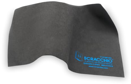 Scracchio L'Originale, il Panno Magico in Microfibra Brevettata con Durata +5 anni che pulisce Solo con Acqua. Panno multiuso, pulisci dai Vetri all'Acciaio con Zero Aloni, risultato Garantito. (2pz)