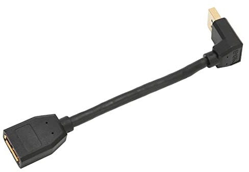 Cable de Extensión Displayport, Adaptador Macho a Hembra para Cable 8k 60hz 4k 144hz Displayport DP1.4 de 90 Grados Versión 90