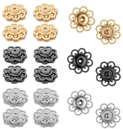 SPEACOUR 30 Paar Druckknöpfe Metall Ohne Nähen 21mm 3 Farben | Legierung, Werkzeuglos, Rostbeständig, Für Taschen, Kleidung, Lederwaren, DIY, Reparatur Und Handarbeiten