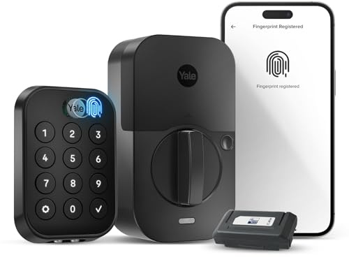 Yale Assure Lock 2 Touch Dörrlås utan nyckel i svart mocka, smart Dörrlås med Z-Wave (ZW3), pekskärm med kodinmatning och fjärråtkomst, modell YRD430-F-ZW3-BSP