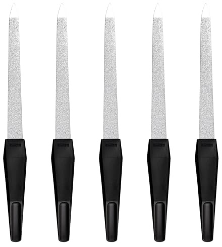 Sonnenschein av Hans Kniebes Nagelfil 15 cm från Tyskland för manikyr och pedikyr safirfil med grov och fin beläggning sida set med 5 15 cm