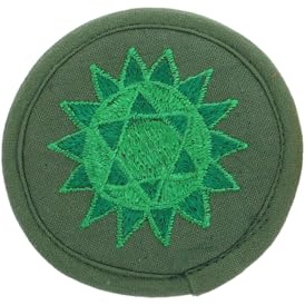 TOGEVAL Tappetino Design da come Compatto Trasportare Regalo Facile e in Sonora Verde Cotone Ricamo Raffinato Spirituale per Ciotola per Meditazione Buddista