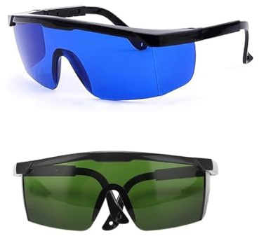 Voarge Pack med 2 professionella unisex skyddsglasögon för hårborttagning laser ögonskydd solskydd glasögon
