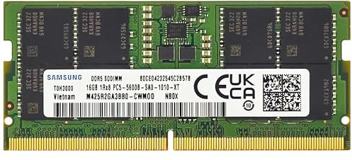Samsung 16GB DDR5 5600MHz PC5-44800 CL46 SODIMM 1Rx8 Single Grade 1.1V 262 Pin Laptop RAM Memory M425R2GA3BB0-CWM